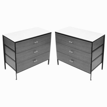 (SOLD) Pair of George Nelson Steelframe Group Dressers/Chests for Herman Miller