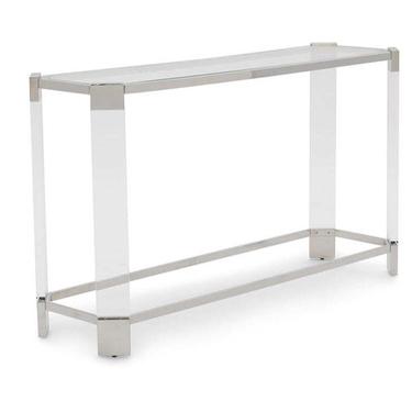 Mitchell’s Gold + Bob Williams Contemporary Polished Nickel and Acrylic Console Table