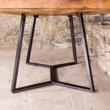 The Sonia - Reclaimed Wood Table With Designer Industrial Base 