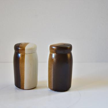 Mid-Century Pottery Sandstone  Salt &amp; Pepper Shakers by McCoy Pottery 