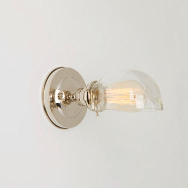 Clearance/2nds   Mini Wall Sconce Lighting with Clear handblown glass 