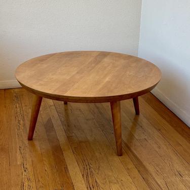 American Mid-Century Modern Solid Honey Maple Coffee Table by Russel
