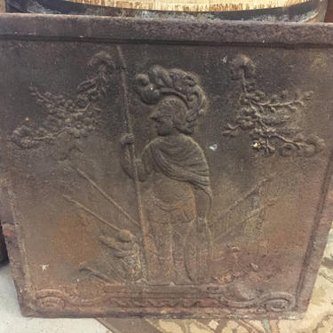 Antique French Fireback, with soldier motif 