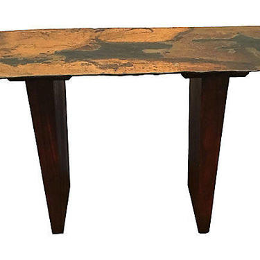Mid-Century Modern Style Sculptural Slate Console Table 