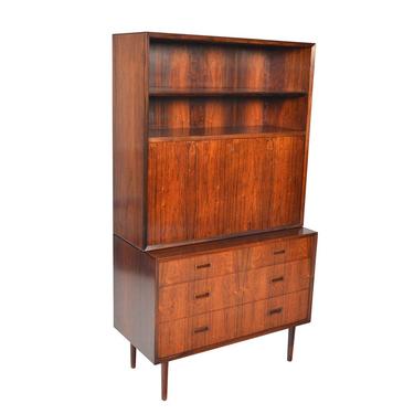 Danish Mid Century Modern Lyby Rosewood Gentleman's Chest with Hutch #3 