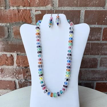 1970s Art Glass Beads Set