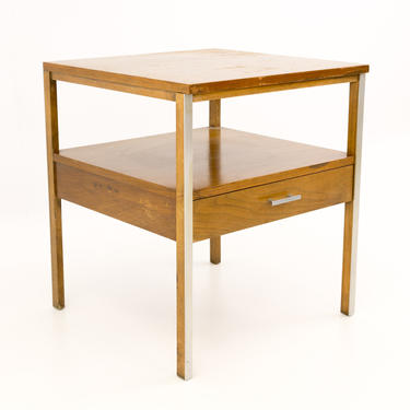 Paul McCobb for Calvin Linear Mid Century Side End Table Nightstand - mcm 