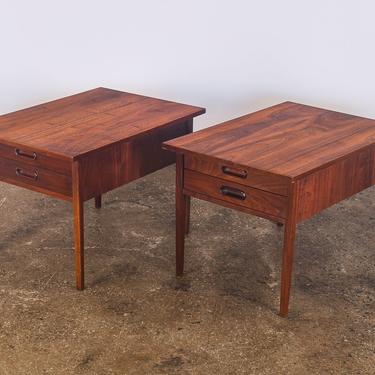 Jack Cartwright Pair of Mid-Century Walnut End Tables for Founders 