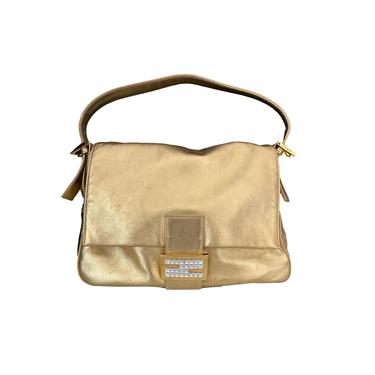 Fendi Gold Shimmer Shoulder Bag