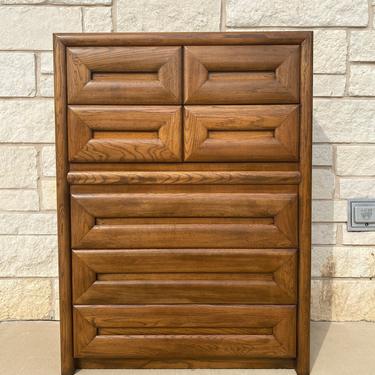 Vintage Lane Modern Style 5-Drawer Highboy Dresser, Large Storage Capacity, Solid and Sturdy Construction 