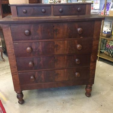 Rose- Burlwood Two Drawers Over Four Drawers Dresser 
