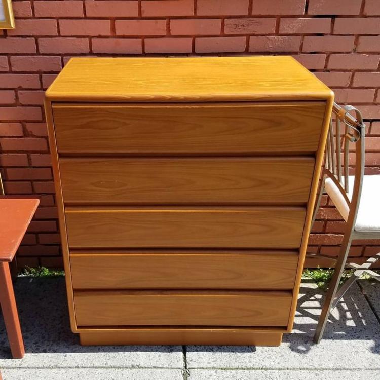 SOLD. MCM Five Drawer Chest, $320.