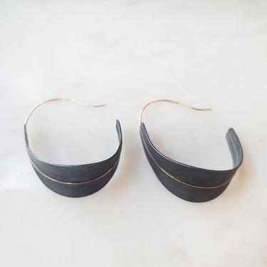 Large Shield Hoop Earrings