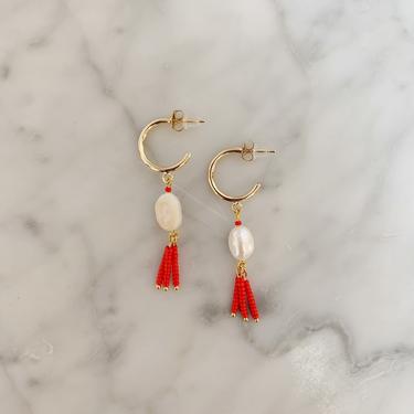 Pearl &amp; Japanese Bead Earrings