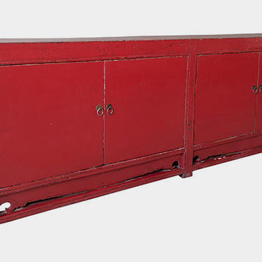 Vintage Red Sideboard  Cabinet by Terra Nova Furniture Los Angeles 