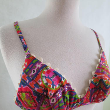 1960s Lanz psychedelic rainbow bikini perfect condition with original tags 