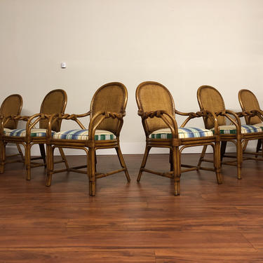 Palecek Vintage Rattan Dining Chairs 