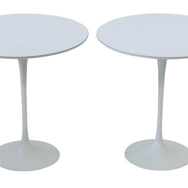 Anitique Saarinen Knoll “Tulip” Mid-Cent Modern Occasional End Side Tables | 20"