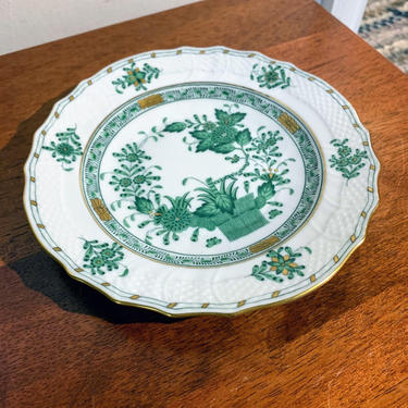 Vintage Herend China Indian Basket Green Salad Plate 