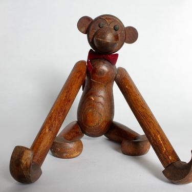 Wooden Monkey, Japan, Wood Toys, Hanging Monkey, Danish Style, Mid Century, Jointed Monkey, Japanese Monkey, Kaj Bojesen Era, Wooden Figure 