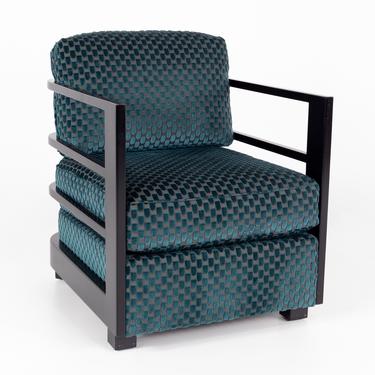 Baker Furniture Contemporary Blue Upholstered Chair 
