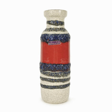 Scheurich Keramik Ceramic Vase Dripping Lava Germany Vintage 200-22 