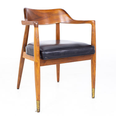 Restored Paoli Mid Century Walnut Dining Occasional Chair - mcm 