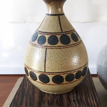 Dots Geometric Japanese pottery Weedpot Japanese Vintage Handmade Rare midcentury Studio 