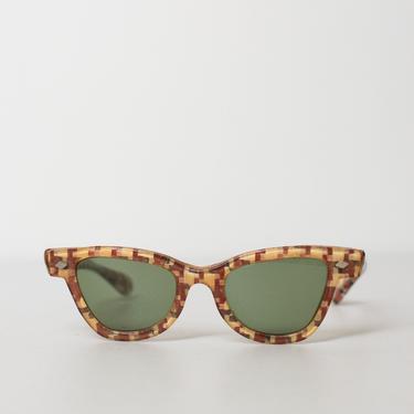 1950s Sunglasses | Vintage 50s Woven Ribbon Sunglasses 
