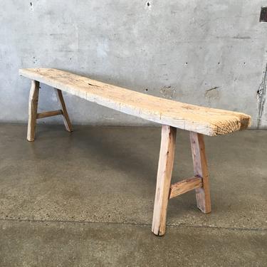 Large Rustic Skinny Bench