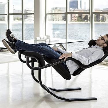 Danish Modern Zero Gravity Recliner Chair By Peter Opsvik for Stokke / &amp;quot;Gravity Balans Chair&amp;quot; by Varier 