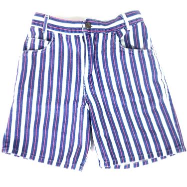 Vintage Basics Pin Striped Jean Shorts 
