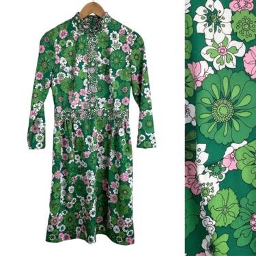 Emilio Borghese mod flower dress - 1960s vintage - size XS 