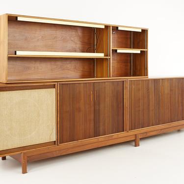 Barzilay Mid Century Modular Tambour Door Stereo Console and Bar - mcm 