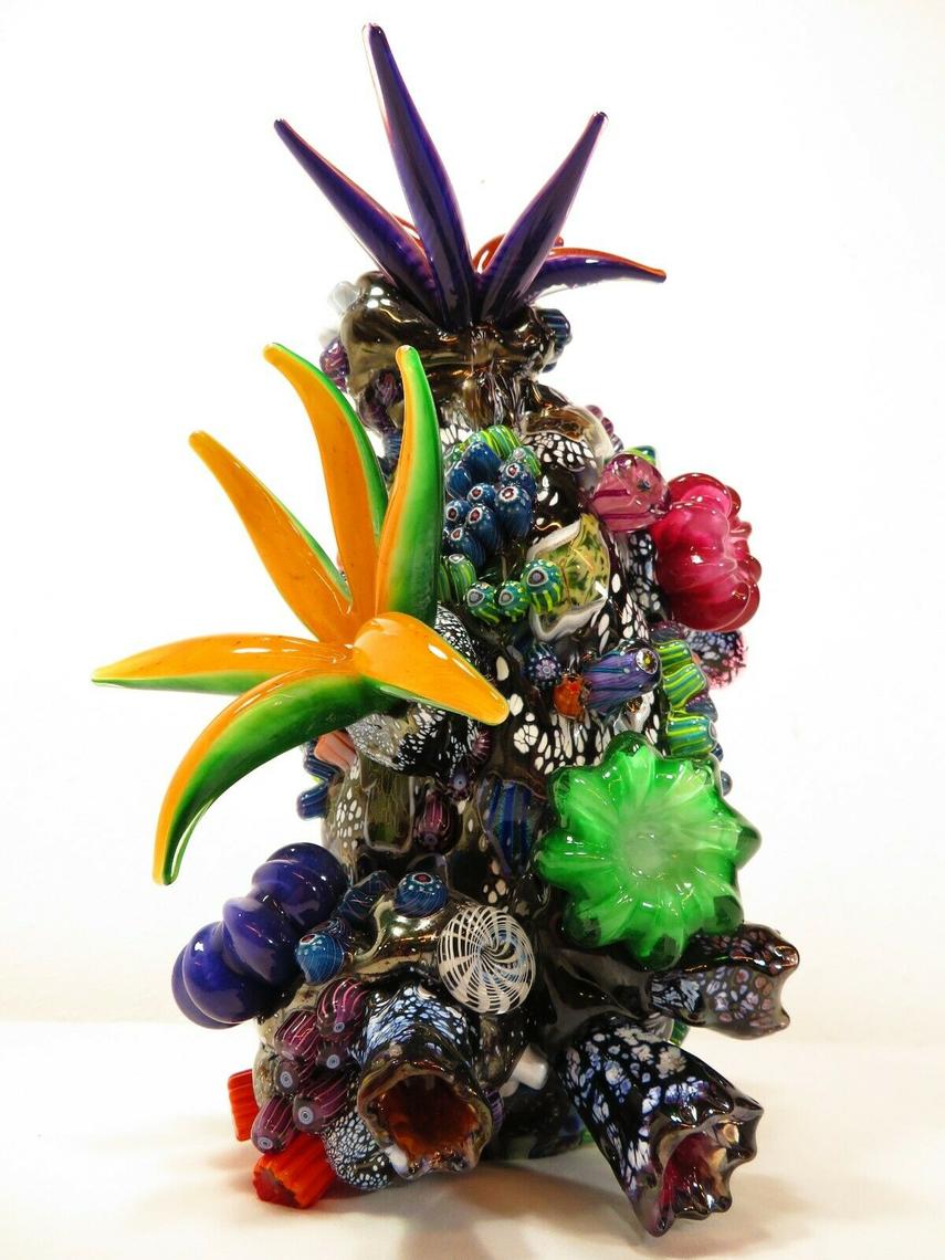 MARK ECKSTRAND UNDER THE SEA ART GLASS SCULPTURE Coral Fish | Urban ...
