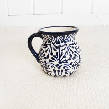 Tonala Indigo and White Ceramic Mug 