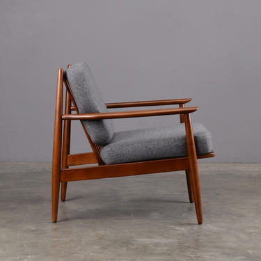 Mid Century Modern Lounge Chair by Baumritter Walnut 