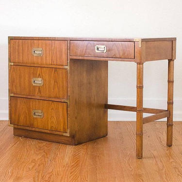 CUSTOMIZABLE - Vintage Campaing Desk with Bamboo Legs (DIXIE) by Unique
