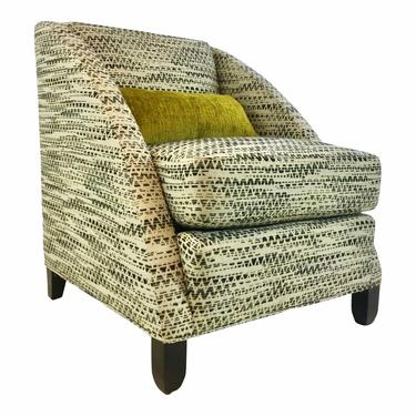 Hickory White Modern Green and Ivory Club Chair 5506-01
