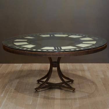 19th c. Cast Iron Clock Face Dining Table c.1800s