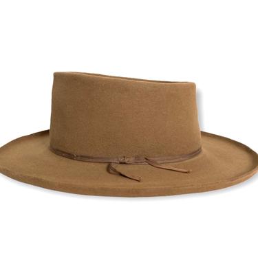 Vintage STETSON Cowboy Hat ~ size 7 1/2 to 7 5/8 ~ Cowboy ~ 3X Beaver ~ Fur Felt Fedora ~ Wide Brim ~ Pencil Curl ~ Gambler 
