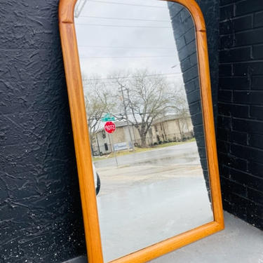 Rounded Oak Large Mirror
