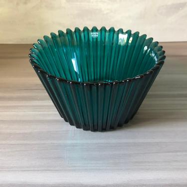 NOS  Kosta Boda Cupcake Medium bowl Turquoise, Anna Ehrner, Swedish Glass 