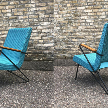 Wicker + Iron Scoop Accent Chair 