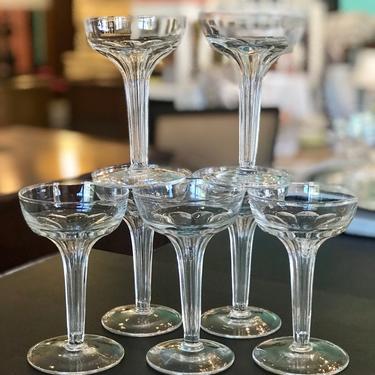 Hollow Stemmed Champagne Coupes - Set of 7 