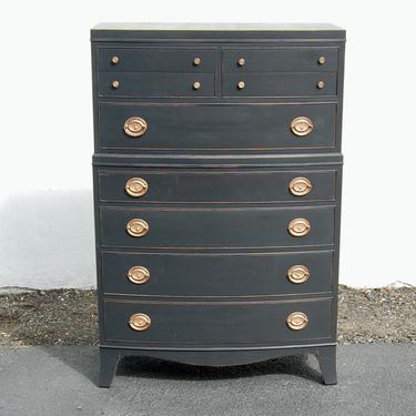Updated Hepplewhite Style Vintage Hignboy Dresser