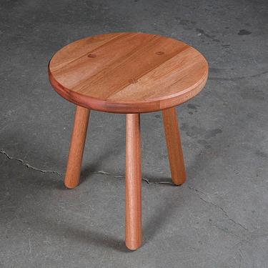 Round Mahogany End-Table // by Kyle D'Auria // mid century modern side table 