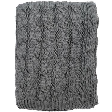 Big Cable Knit Throw Blanket (grey, natural, navy)