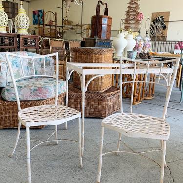 Fancy Faux Bamboo Bistro Set With Two Chairs
