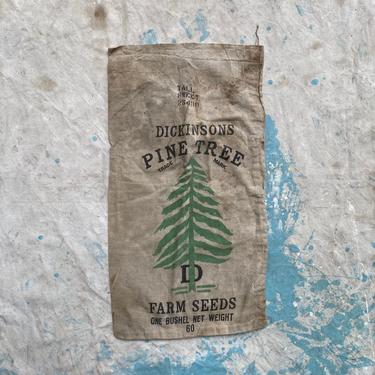 Dickinsons 60 lbs Pine Tree Farm Seed Sack Evergreen Rustic Decor 